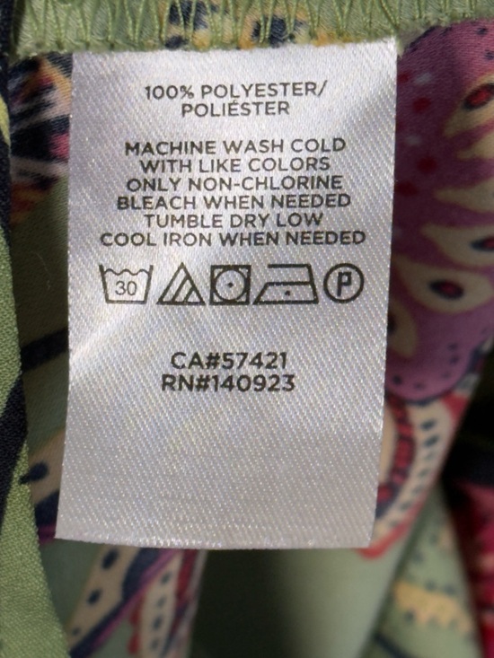 LOFT Multicolor Floral Wrap Dress with Pink and Yellow Accents 6P - Picture 9 of 9